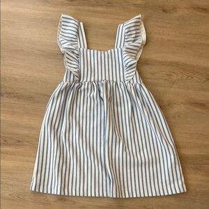 Zara Kids Blue and White Striped Dress